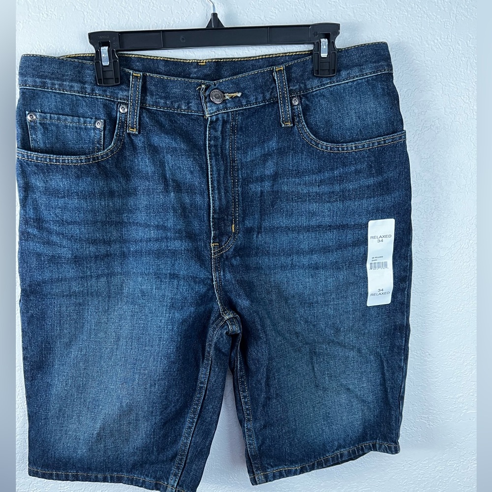 RUSTLER CARPENTER SHORTS DARK BLUE SIZE 34